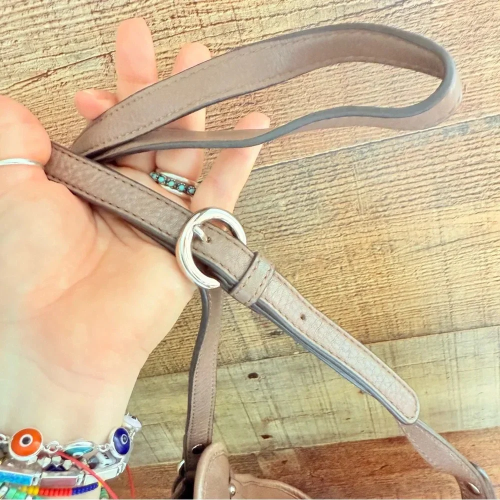 B. Makowsky Pebbled Leather Saddle Crossbody